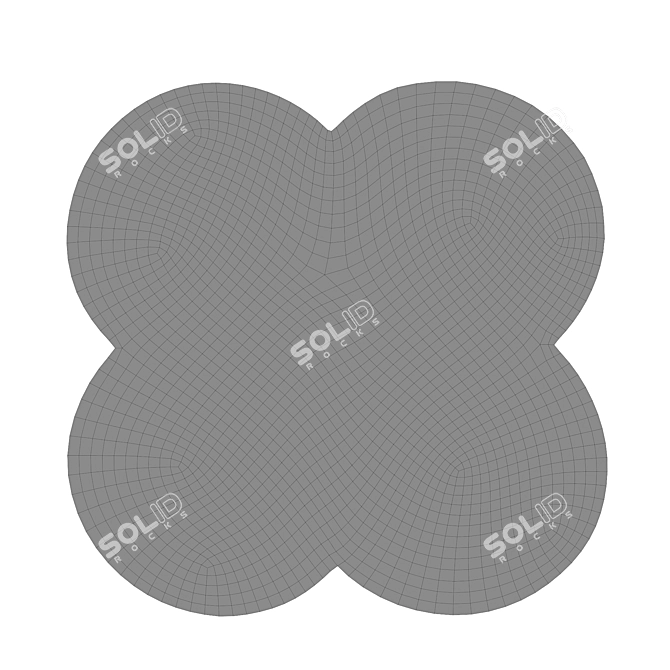 Flower Handwoven Rug in Millimeters 3D model image 5