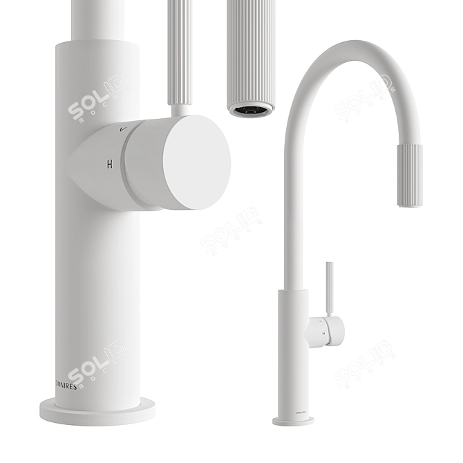 Sleek Switch Sink Mixer 3D model image 3