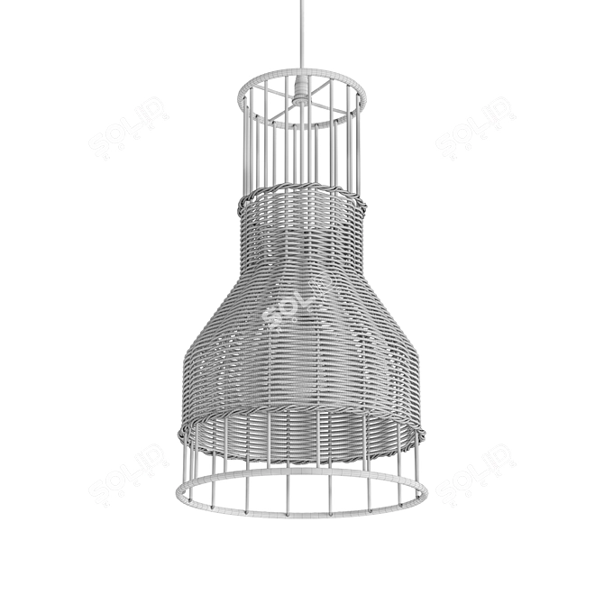 Sleek Laika Pendant Light 3D model image 2