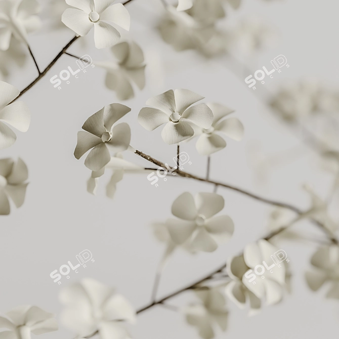 Botanical Bouquet Vase 43 3D model image 6