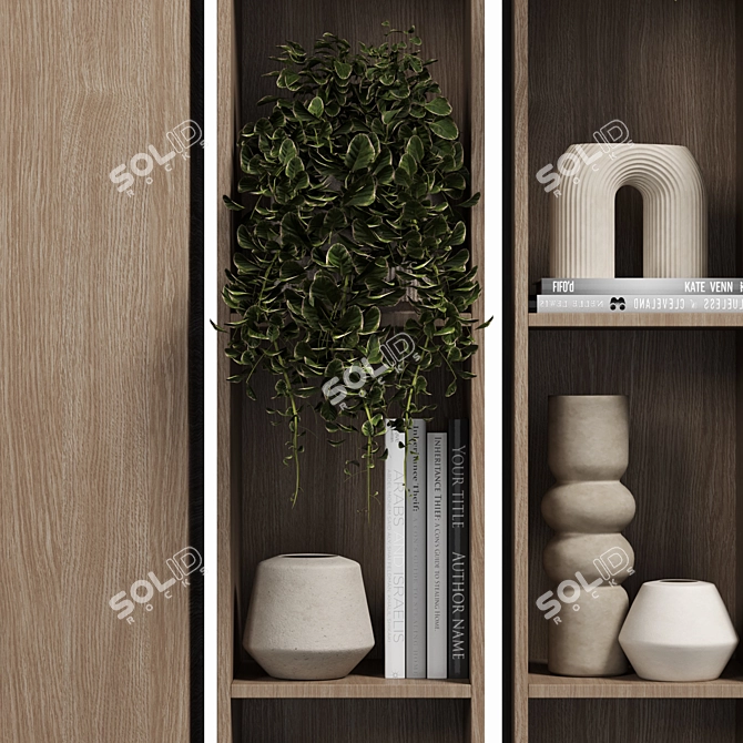 Modern Home Office Desk Set 3D model image 3