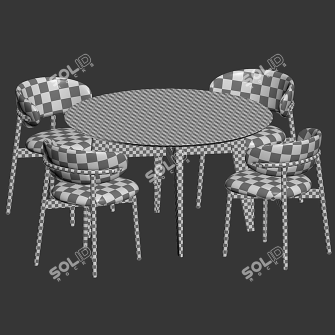  Modern Dining Set Furniture 3D model image 5