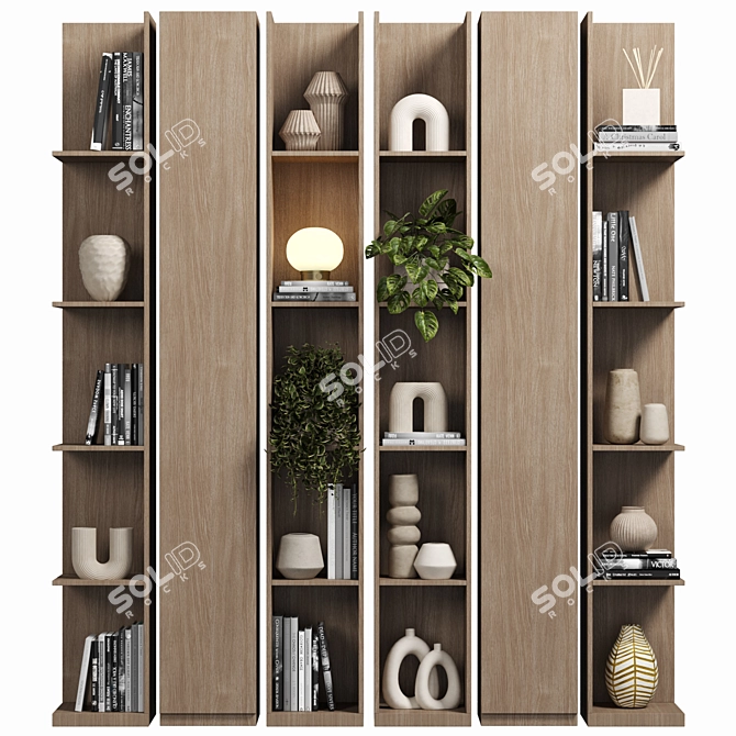 Modular Bookcase Storage Unit 3D model image 1