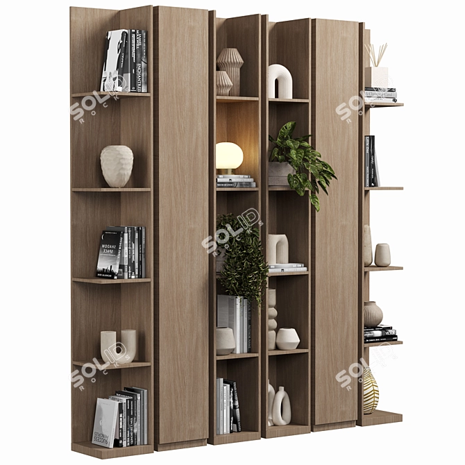 Modular Bookcase Storage Unit 3D model image 2