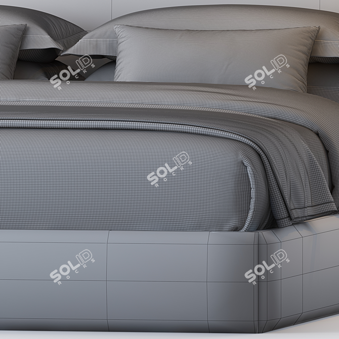  Sleek Modern Angelo Bed 3D model image 4