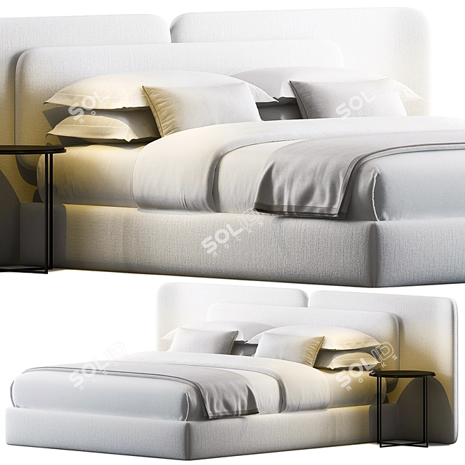  Sleek Modern Angelo Bed 3D model image 5