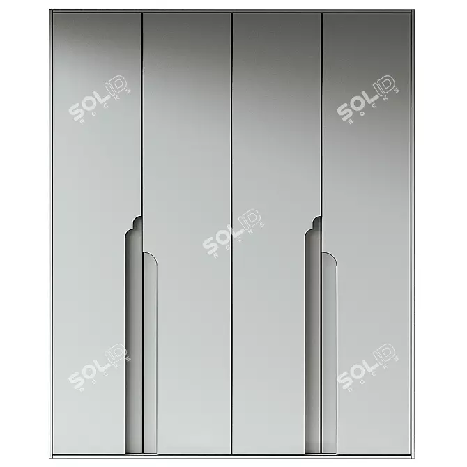  Modern Wardrobe 3D Model 3D model image 3