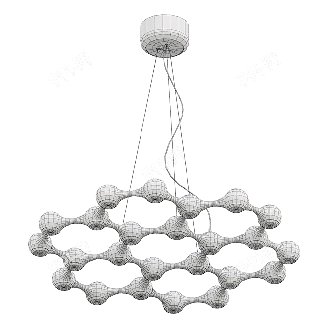 Modern Nordic Style Chandelier "Goslar 3D model image 3