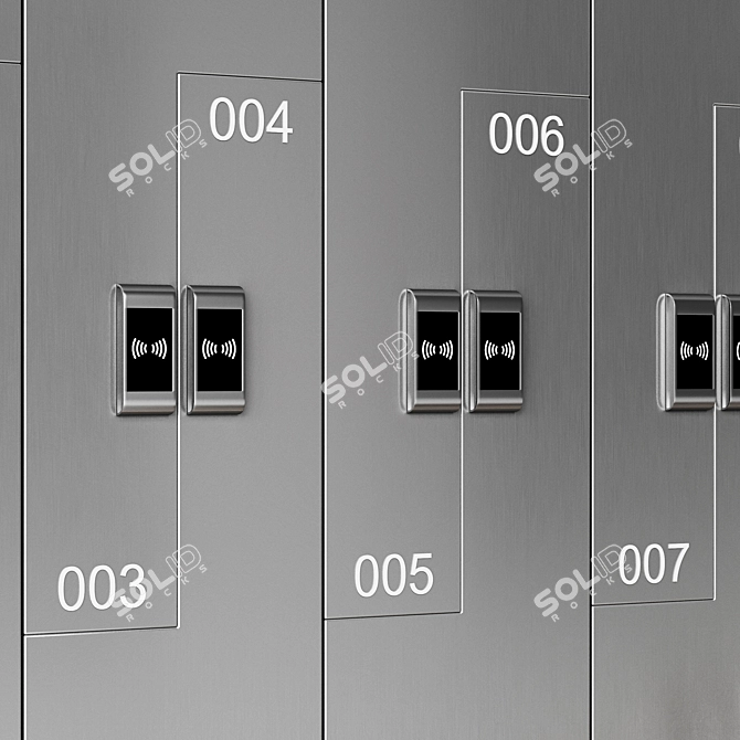 Gym Locker Room 3D Model 3D model image 3