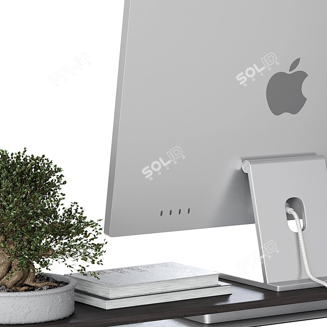 Apple-themed Desk Decor Set 3D model image 4