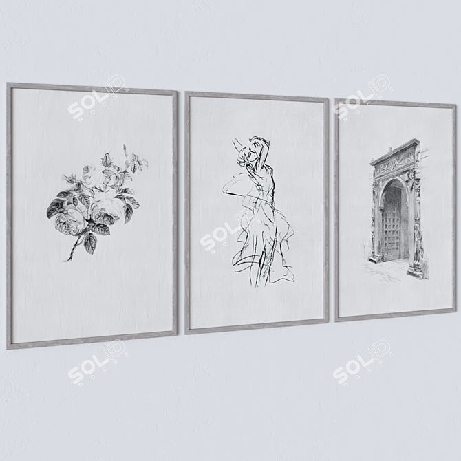 Multi-Framed Wall Art Pack 3D model image 3