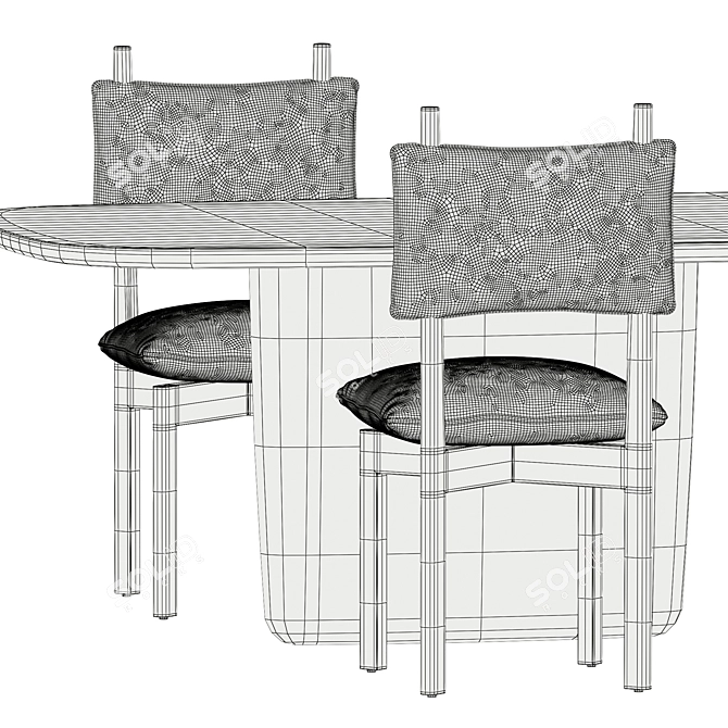 Paf Paf Chair MC25 and Tobi-Ishi Table 3D model image 5