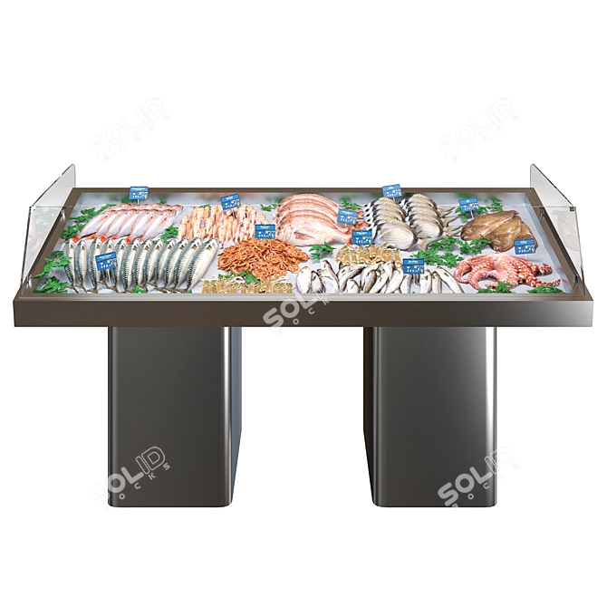 Seafood Showcase Display Stand 3D model image 1