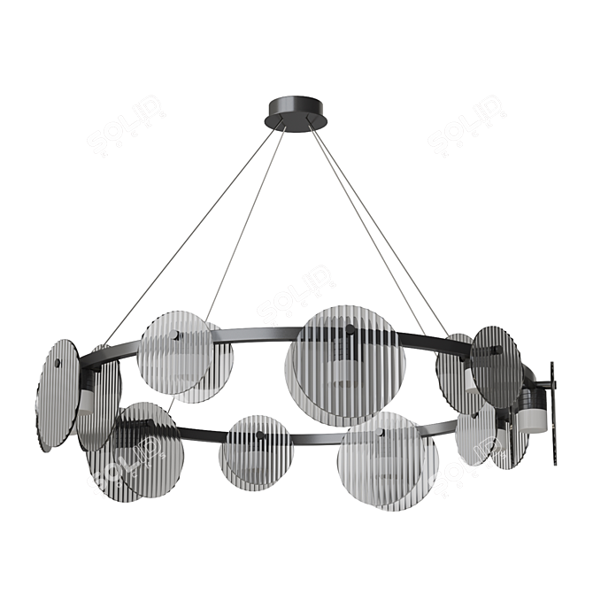 Lampatron Ring Glass LED Chandelier 3D model image 1