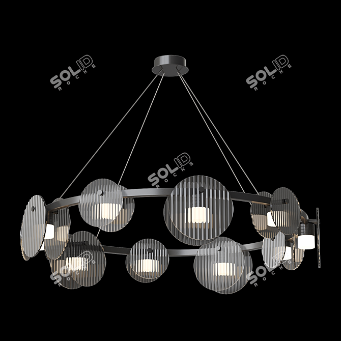 Lampatron Ring Glass LED Chandelier 3D model image 2