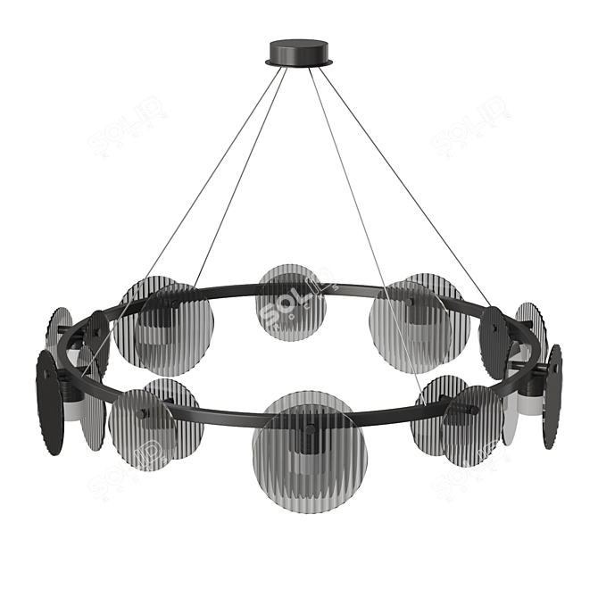 Lampatron Ring Glass LED Chandelier 3D model image 3