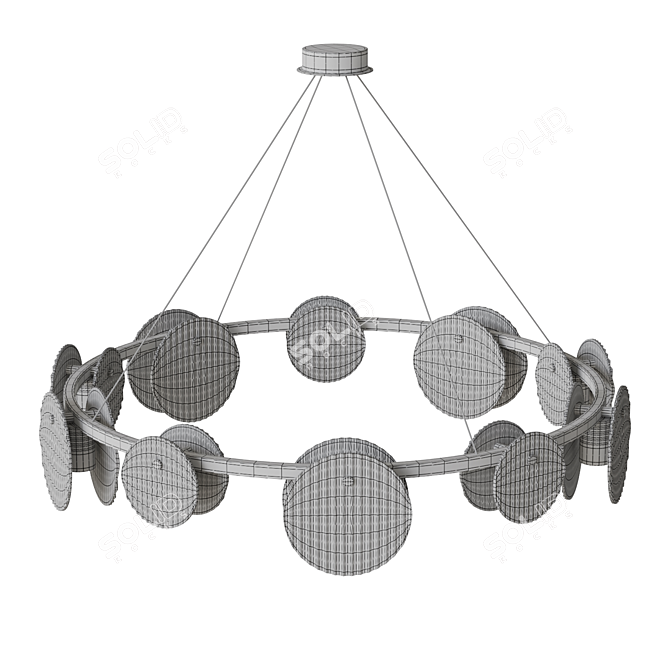 Lampatron Ring Glass LED Chandelier 3D model image 5