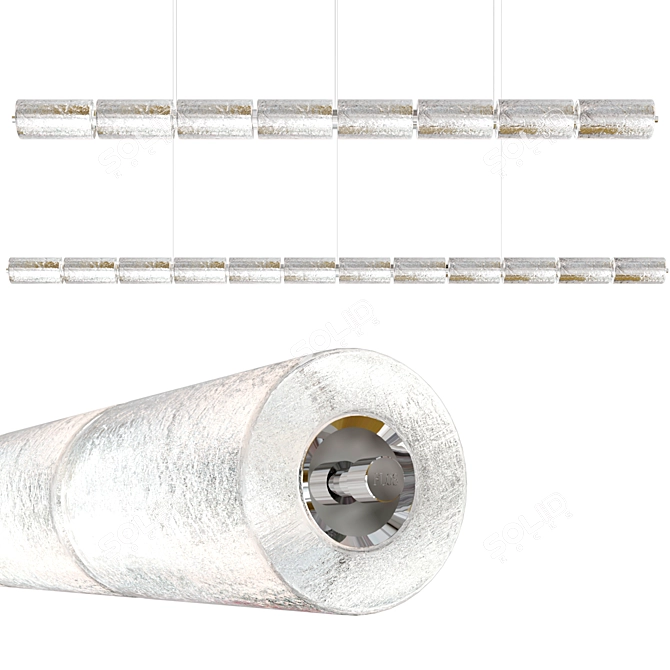 Elegant LED Glass Pendant Lamp 3D model image 1