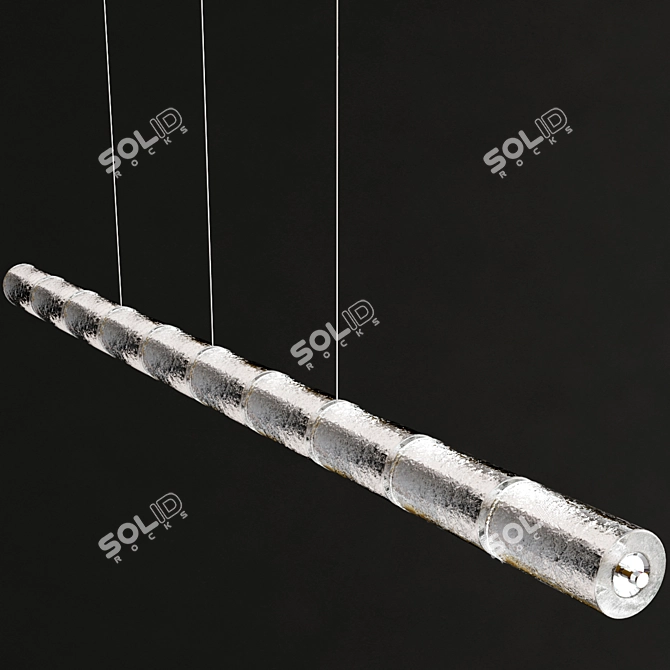 Elegant LED Glass Pendant Lamp 3D model image 4