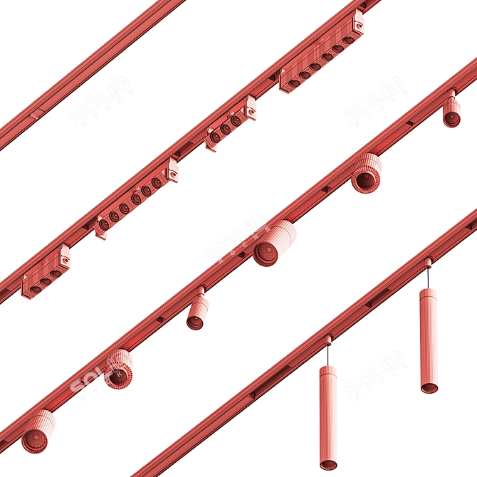 Sleek Track Lighting Solution 3D model image 3