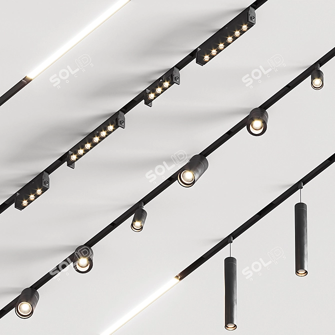 Sleek Track Lighting Solution 3D model image 12