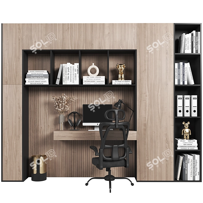 Modern Office Furniture Set 2015 3D model image 1