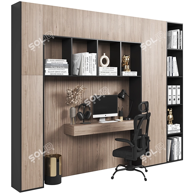 Modern Office Furniture Set 2015 3D model image 2