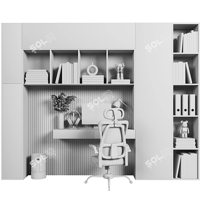 Modern Office Furniture Set 2015 3D model image 4