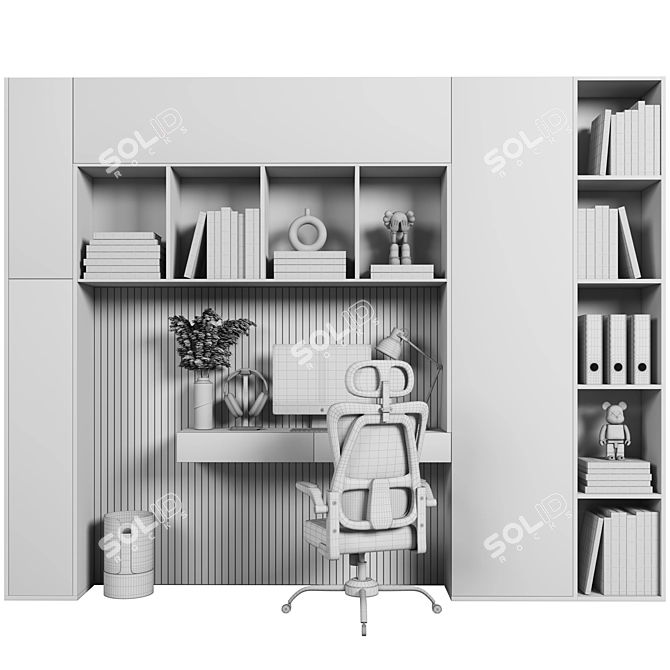 Modern Office Furniture Set 2015 3D model image 5