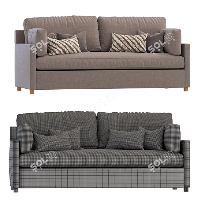 West Elm 3-Seater Marin Sofa 3D model image 4