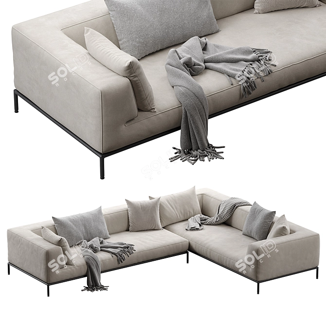 Modern Flexform PERRY UP Sofa 3D model image 3