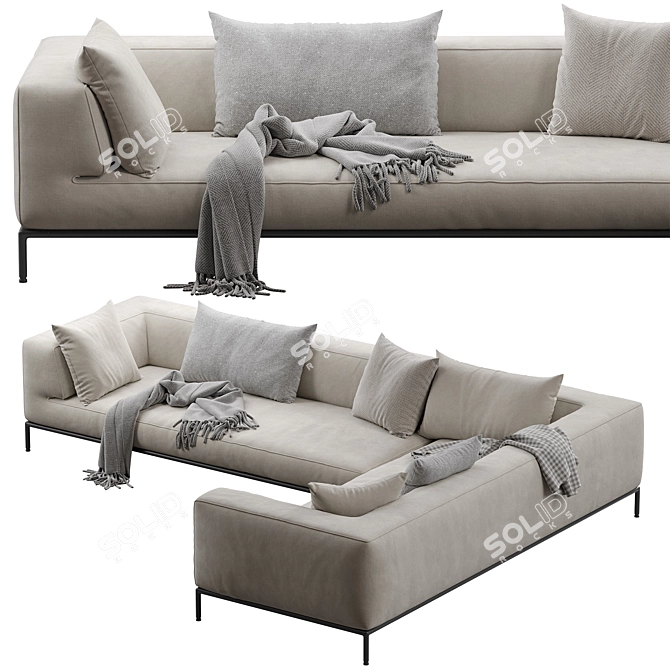 Modern Flexform PERRY UP Sofa 3D model image 4