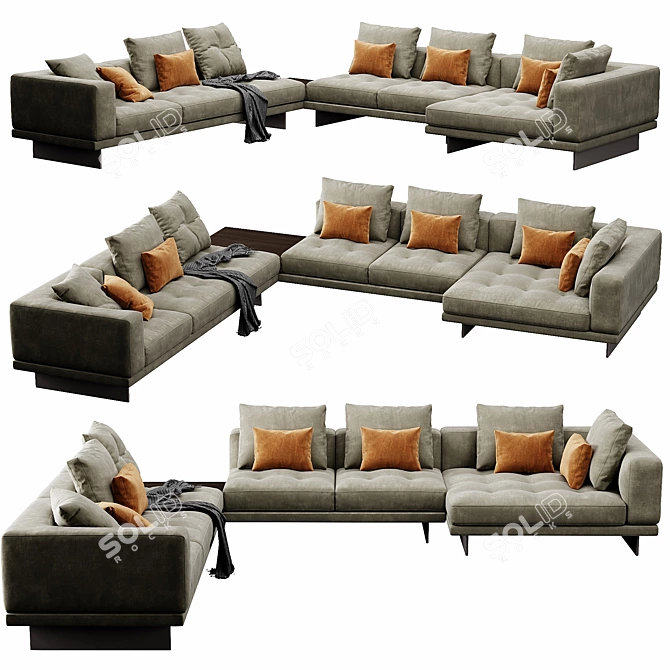Minotti Dylan Set 8: Versatile Design 3D model image 3