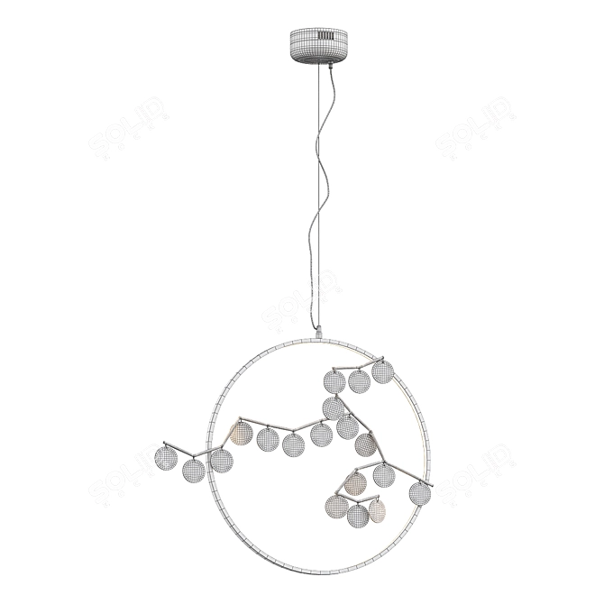 Mi Round Multicolored Pendant Light 3D model image 3