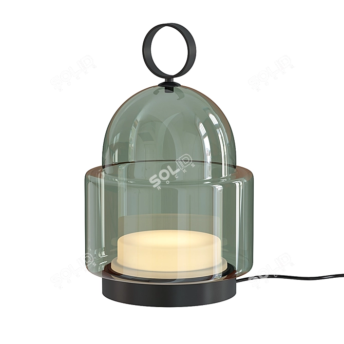 Sleek Domed Table Lamp 3D model image 1