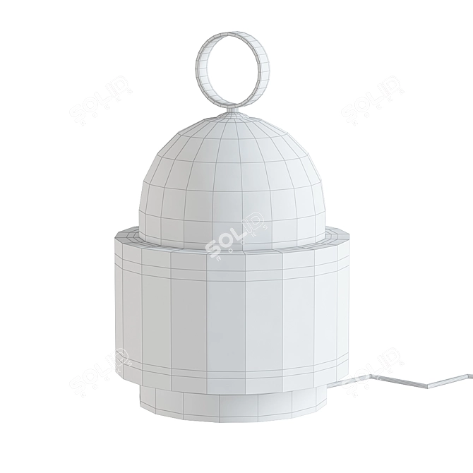 Sleek Domed Table Lamp 3D model image 2