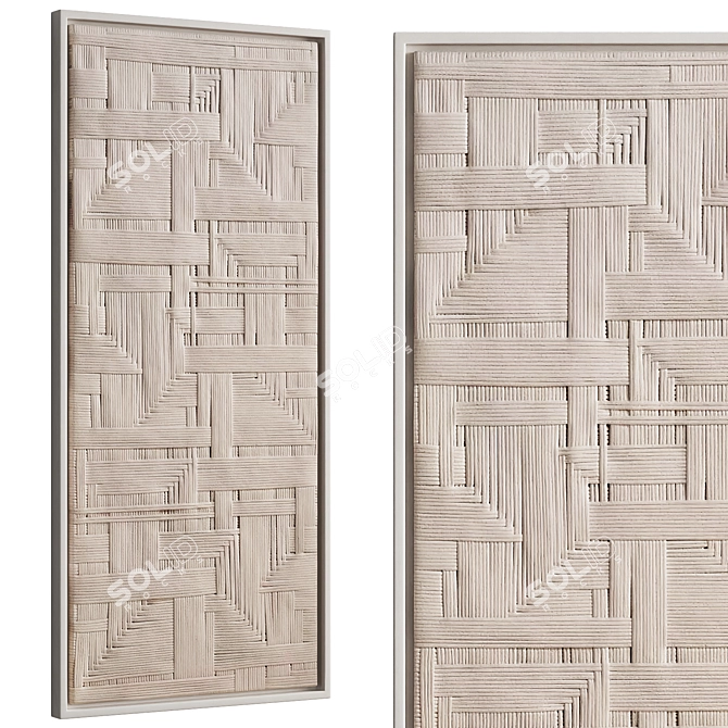  Handcrafted Cotton Cord Wall Hanging 3D model image 1