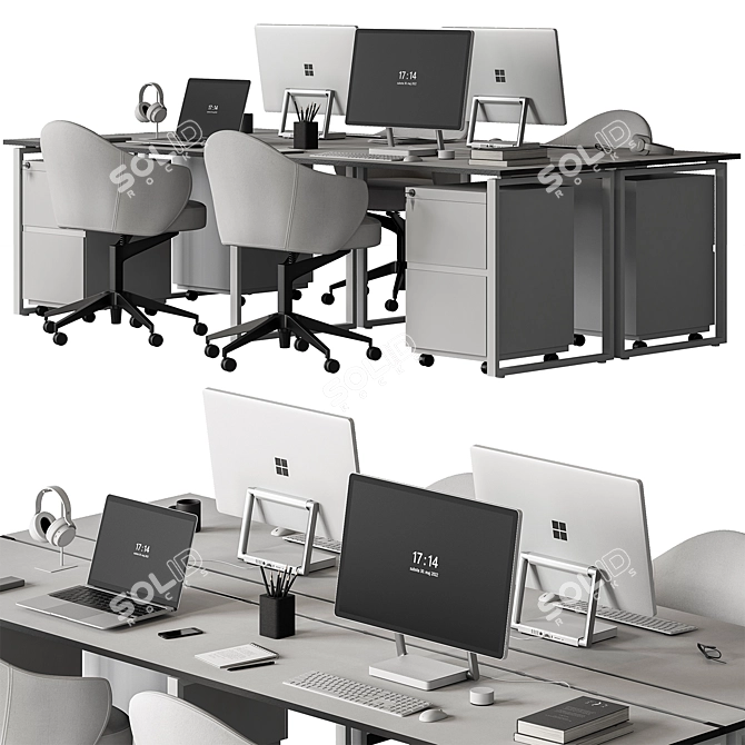 Office Essentials Set 569 3D model image 1