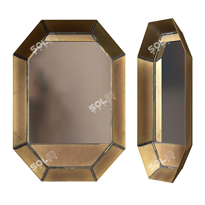 Luxury Modern Eluard O Mirror 3D model image 1