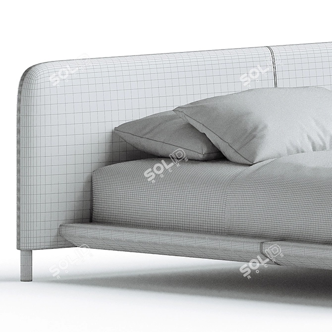Modern Italian Designer Blendy Bed 3D model image 3