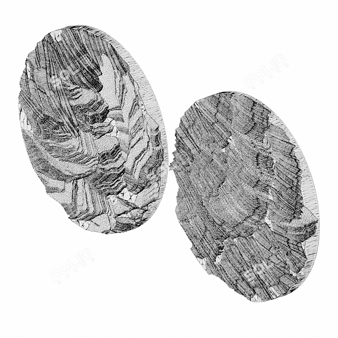 Gypsum 22-Piece Wall Panel Set 3D model image 3