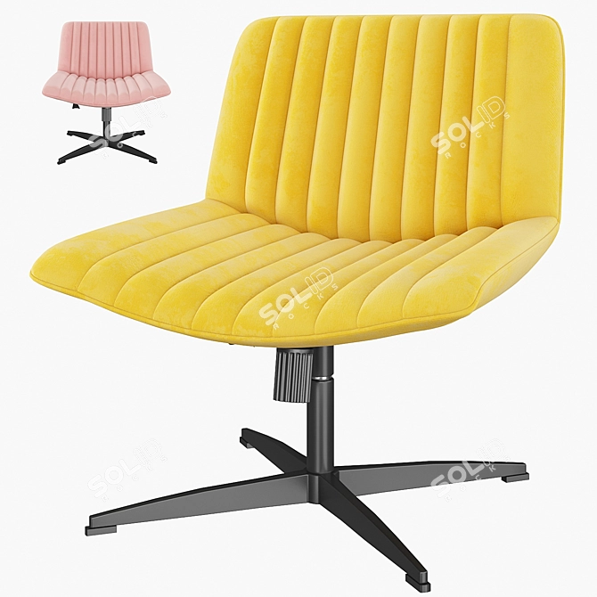 Dual Color Computer Chair with Two Models 3D model image 1