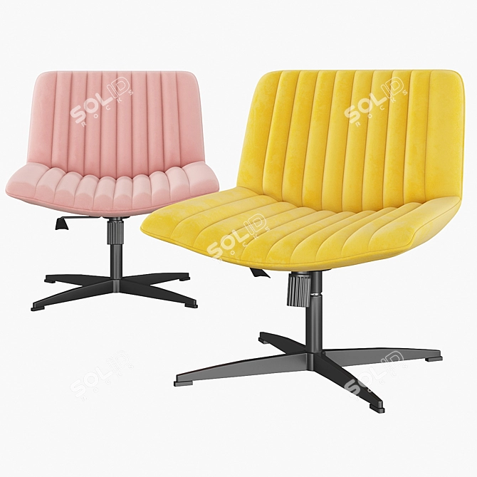 Dual Color Computer Chair with Two Models 3D model image 2