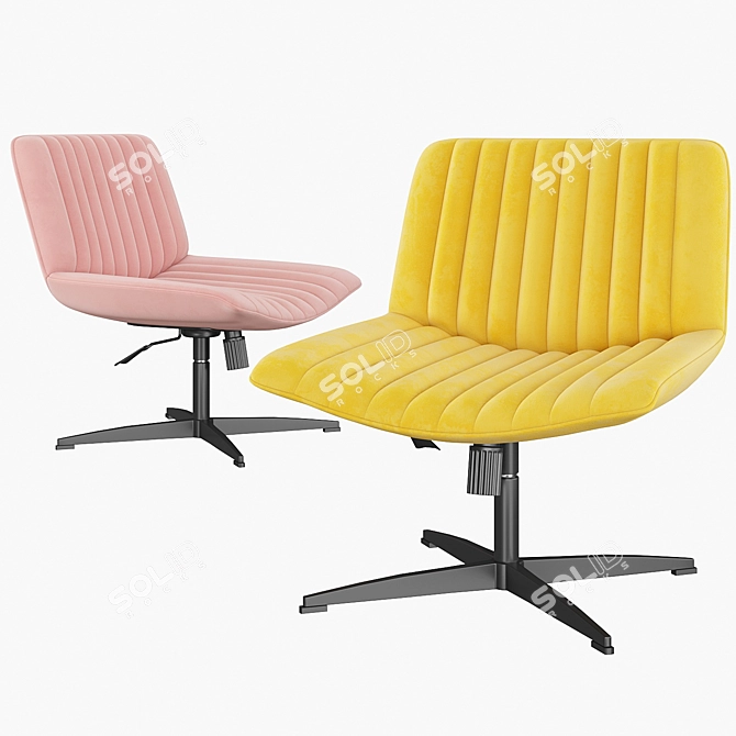 Dual Color Computer Chair with Two Models 3D model image 6