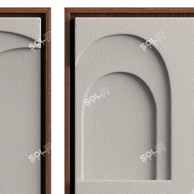 Elegant Archway Relief Designs 3D model image 4