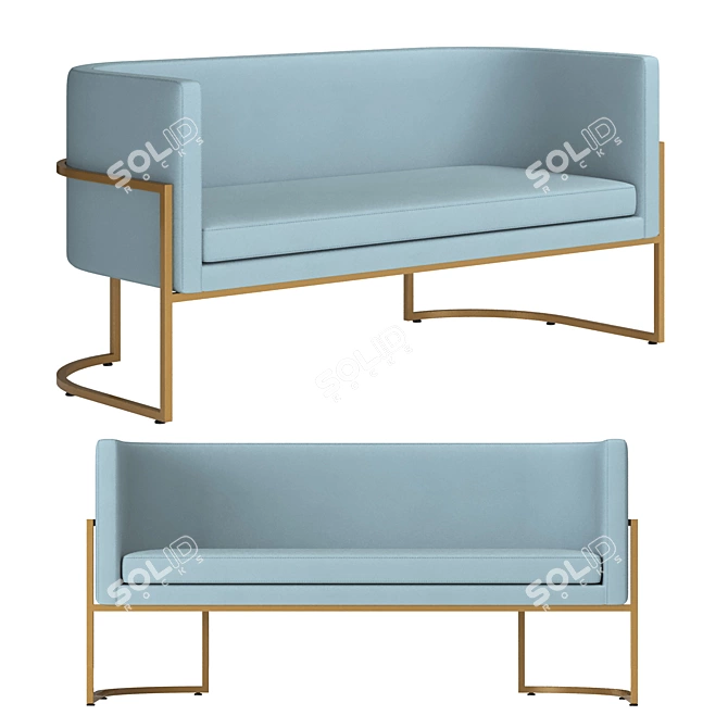 Modern Megan Sofa: Elegant Comfort 3D model image 1