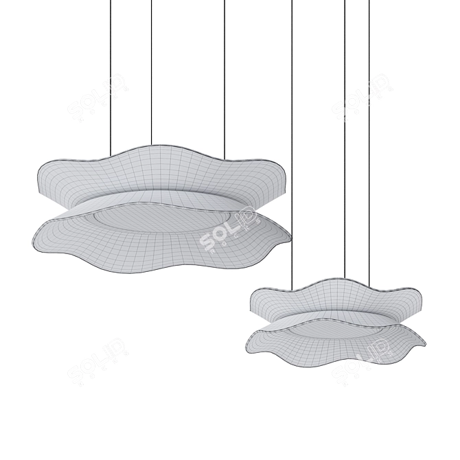 Elegant Flower Airy Lamp 3D model image 4