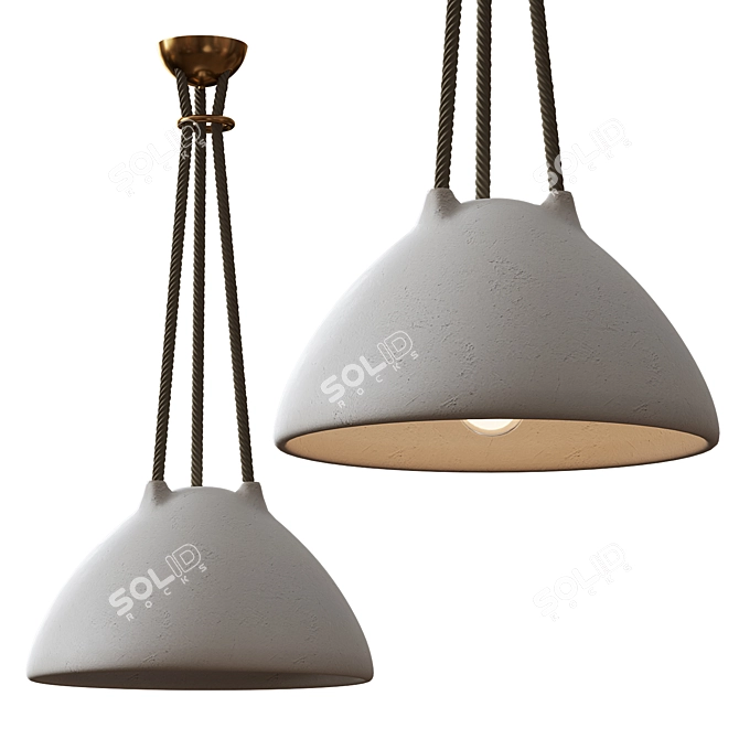 Luxury Dome Pendant Light 3D model image 1