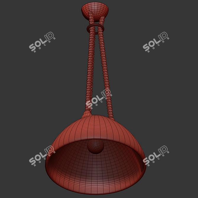 Luxury Dome Pendant Light 3D model image 3