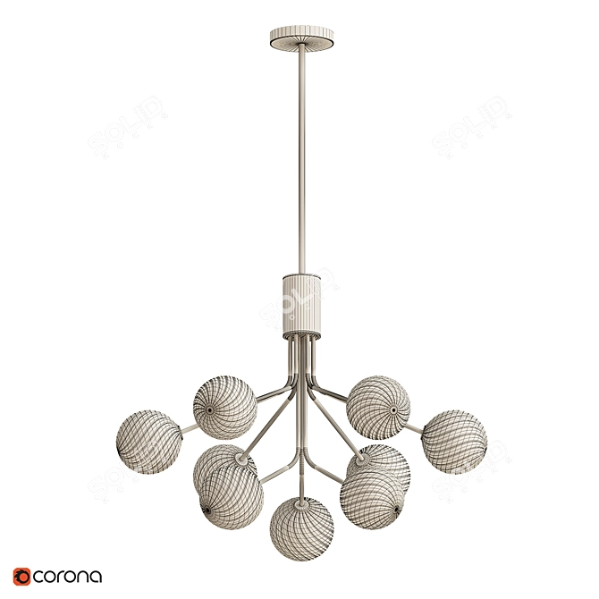 DANNA LUX 9 Glass Shade Lamps 3D model image 5